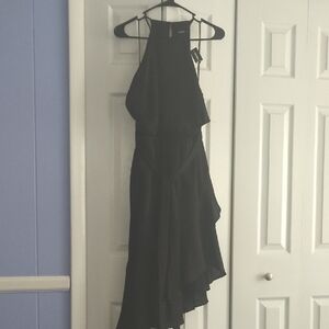 Express Elegant Black Asymmetrical Dress